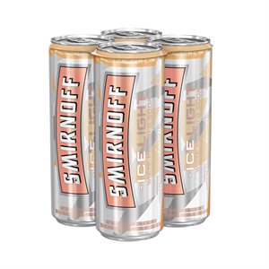 Smirnoff Ice Light White Peach & Soda 4 C