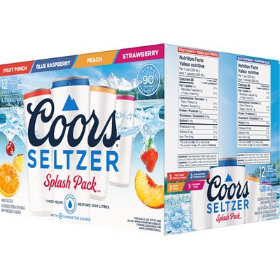 Coors Seltzer Fruit Splash Pack 12 C