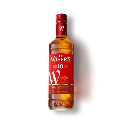 J.P. Wiser's Canadian Whisky 10 YO 750ml