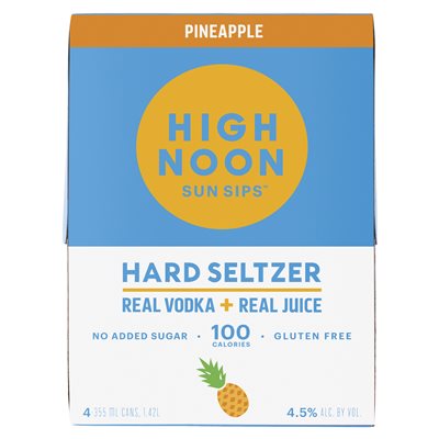 High Noon Sun Sips Pineapple Seltzer 4 C