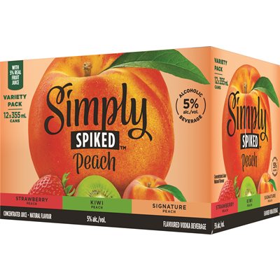 Simply Spiked Peach Variety Pack 12 C